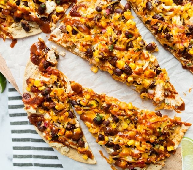 BBQ chicken flatbread