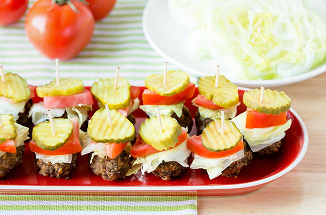 Low-Carb Cheeseburger Skewers