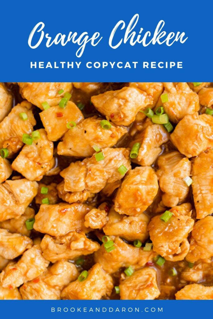 Orange chicken in skillet