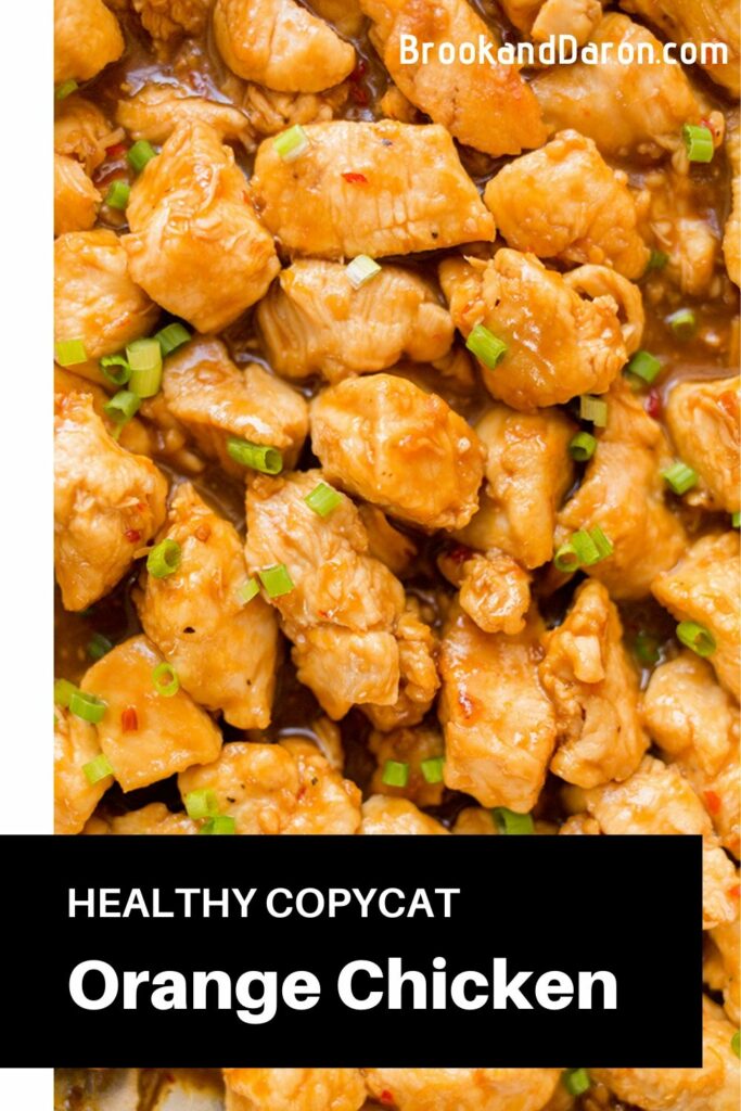 Orange chicken in skillet