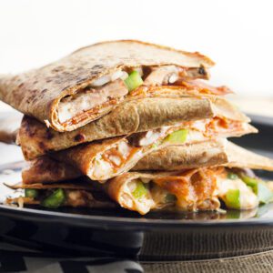 Pepperoni pizza quesadilla