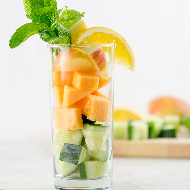 fruit in a glass