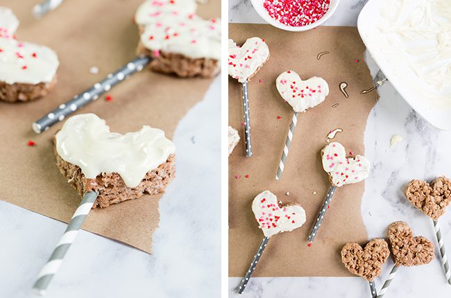 chocolate rice crispy treats collage
