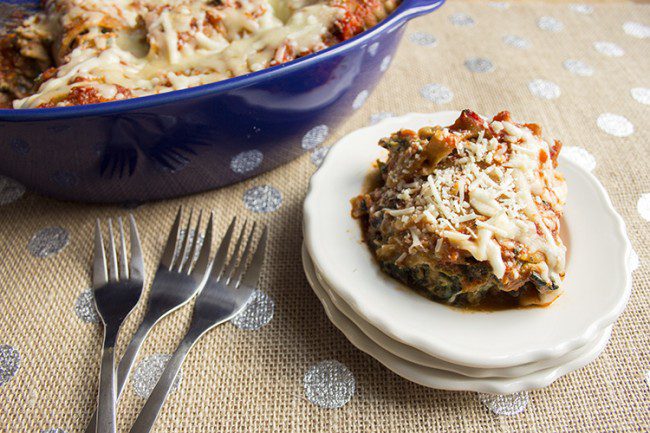 lasagna roll ups on white plate