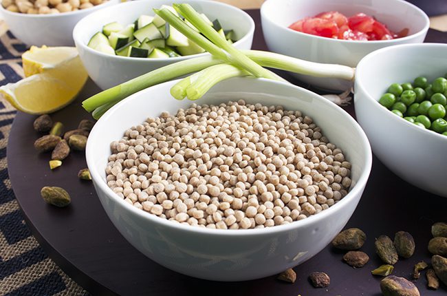 Chickpea Pearl Couscous Salad with Vegetables ingredients