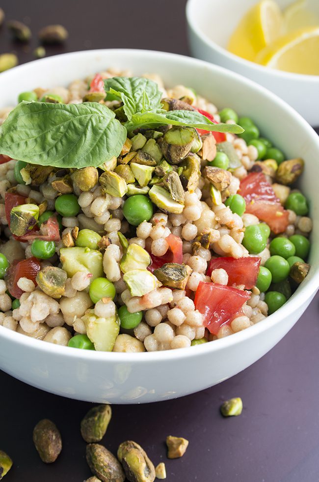 Chickpea Pearl Couscous Salad with Vegetables