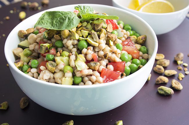 Chickpea Pearl Couscous Salad with Vegetables