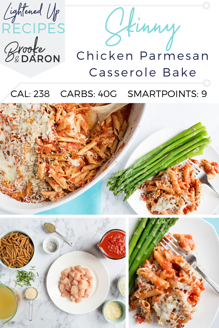 Skinny Chicken Parmesan Casserole Bake