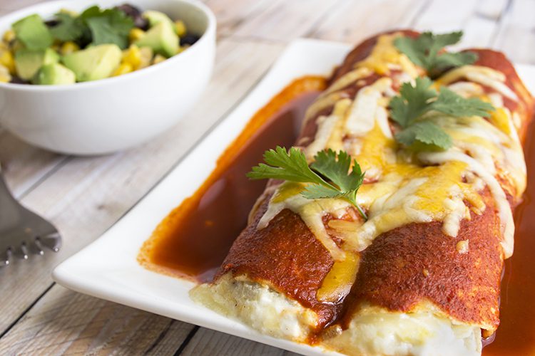 Easy Cheese Enchiladas with Red Sauce