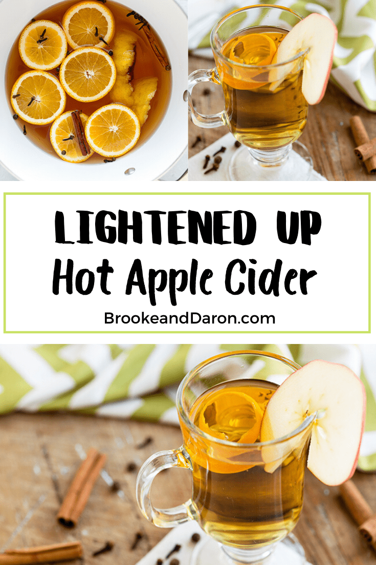 Collage picture making hot apple cider