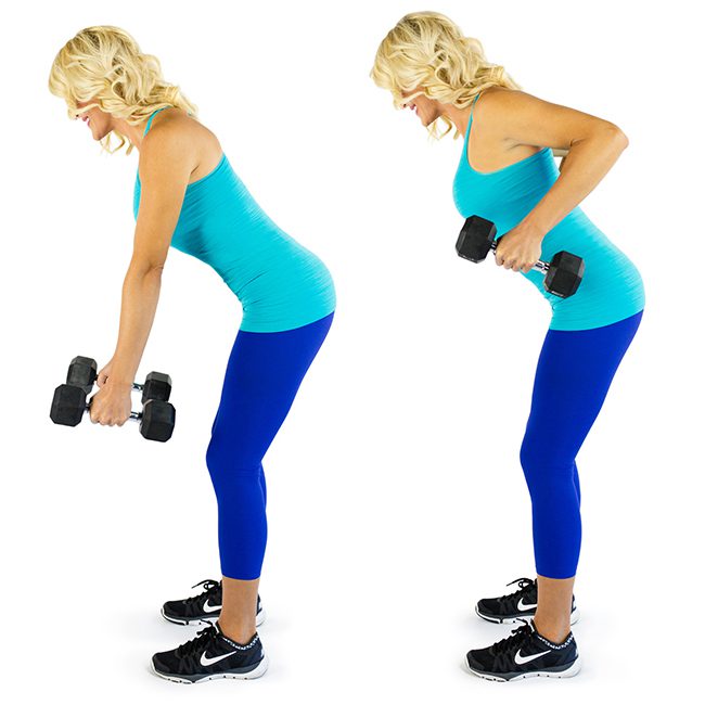 image of Brooke Farmer doing a bent over row exercise