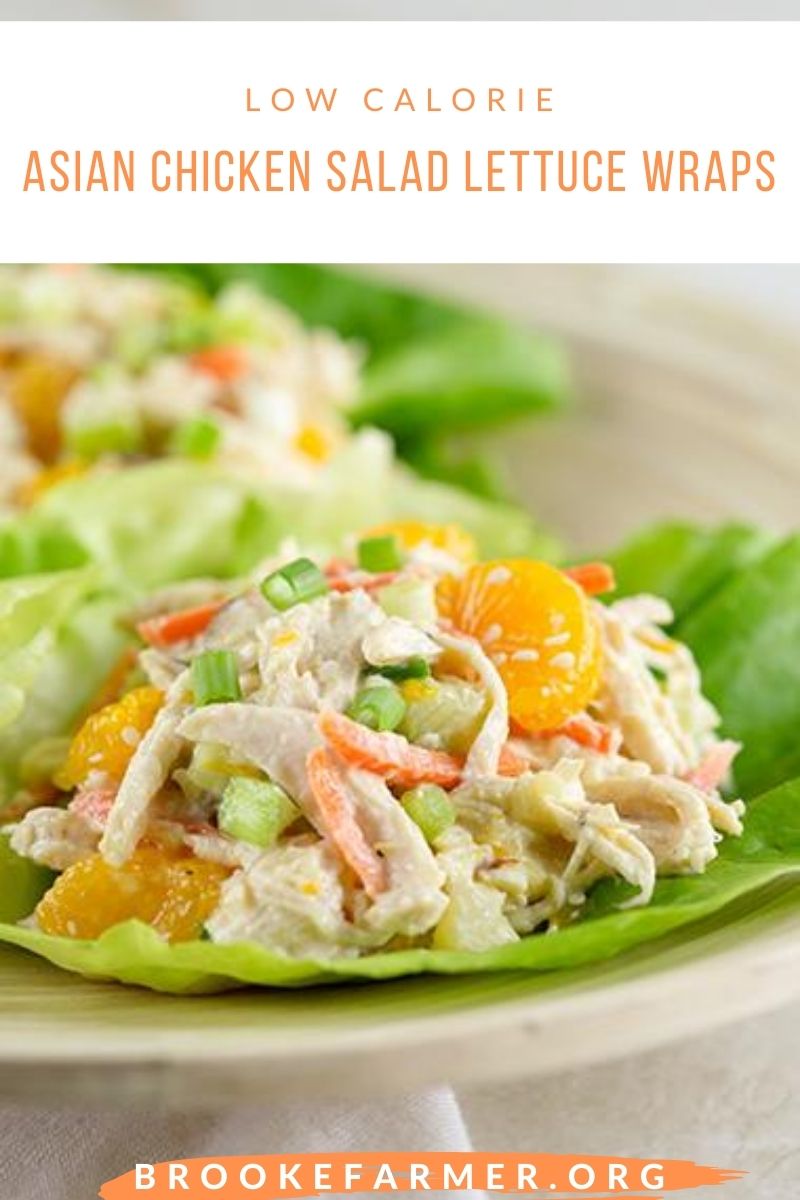 Low Calorie Asian Chicken Salad Lettuce Wraps