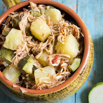 3 Ingredient Slow Cooker Pineapple Salsa Chicken