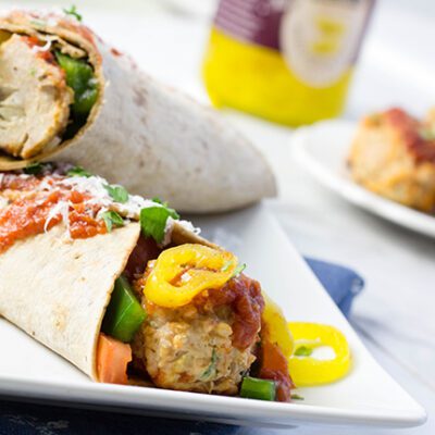 Easy Italian Meatball Wraps