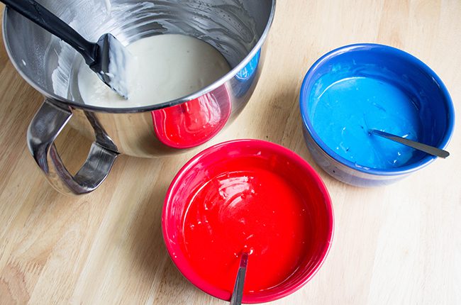 Red and Blue Cupcakes