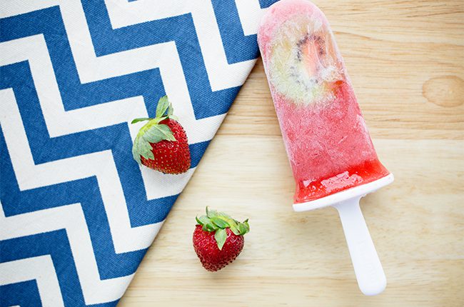 Strawberry Popsicles