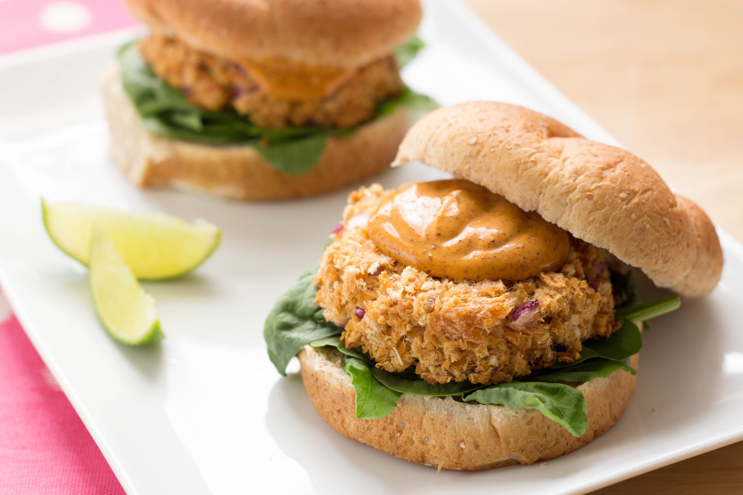Salmon Burgers with Sauce