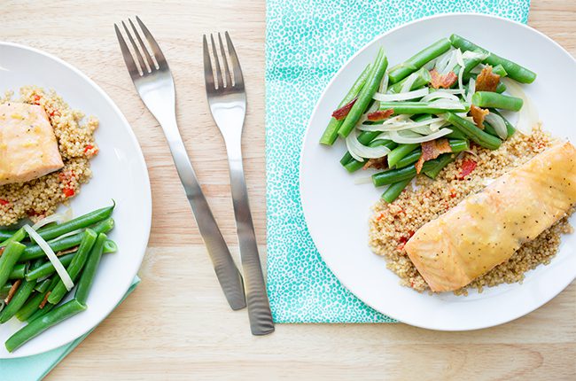 Mustard and Honey Salmon Steaks