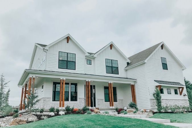 white farmhouse