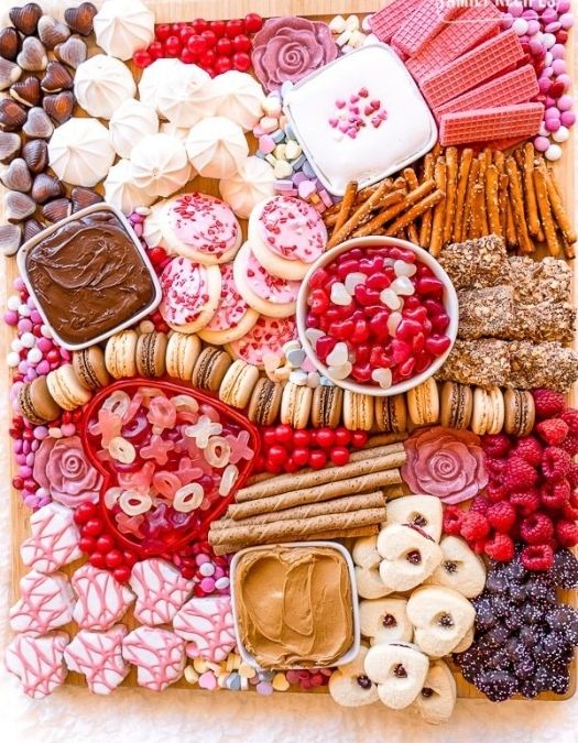 valentine's day snack boards