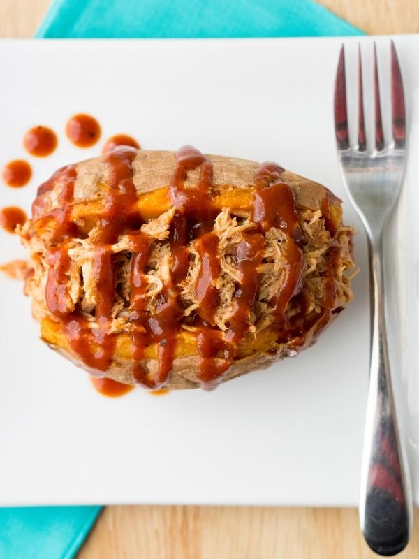 pulled pork sweet potatoes